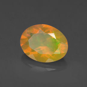 Opala multicolorido natural 1,21ct, corte oval, transparente