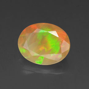 Opala multicolorido natural 1,50ct, transparente, transparente/translúcido