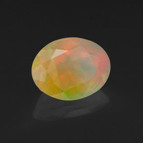 Opala multicolorido natural 1,22ct, transparente, transparente/translúcido