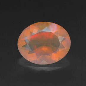 Opala multicolorido natural 1,40ct, corte oval, transparente