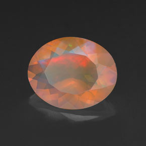 Opala multicolorido natural 1,40ct, corte oval, transparente