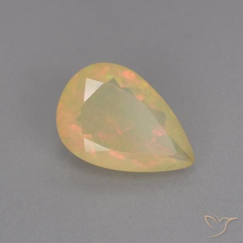 Opala Multicolorido Natural 1.12ct, Formato de pêra, Transparente