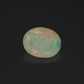 Opala multicolorido natural 0,98ct, transparente, transparente/translúcido