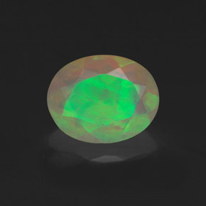 Opala multicolorido natural 1,06ct, corte oval, transparente