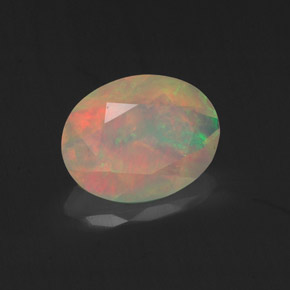 Opala multicolorido natural 1,04ct, corte oval, transparente