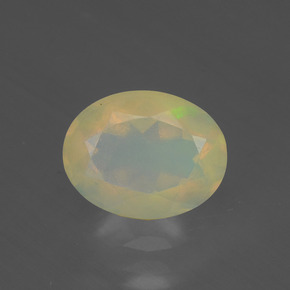Opala multicolorido natural 1,18ct, corte oval, translúcido