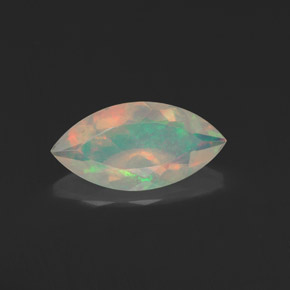 Opala multicolorido natural 0,97ct, marquise, transparente