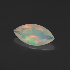 Opala multicolorido natural 0,97ct, marquise, transparente