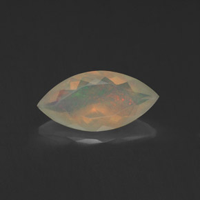 Opala multicolorido natural 0,88ct, marquise, transparente