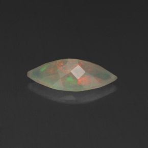 Opala multicolorido natural 0,88ct, marquise, transparente