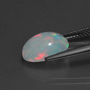 Opala multicolorido natural 2,46ct, corte oval, transparente