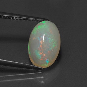 Opala multicolorido natural 4,21ct, transparente, transparente/translúcido