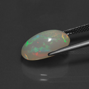 Opala multicolorido natural 4,21ct, transparente, transparente/translúcido