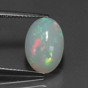 Opala multicolorido natural 2,57ct, transparente, transparente/translúcido