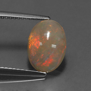 Opala multicolorido natural 1,77ct, transparente, transparente/translúcido