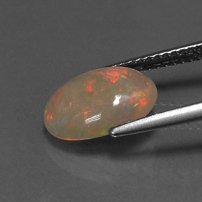 Opala multicolorido natural 1,77ct, transparente, transparente/translúcido