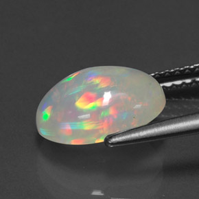 Opala multicolorido natural 1,98ct, transparente, transparente/translúcido