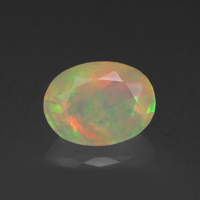 Opala multicolorido natural 0,87ct, transparente, transparente/translúcido
