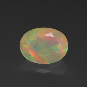 Opala multicolorido natural 0,87ct, transparente, transparente/translúcido