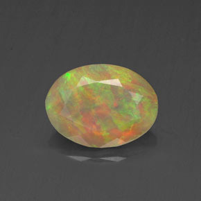Opala multicolorido natural 0,82ct, transparente, transparente/translúcido