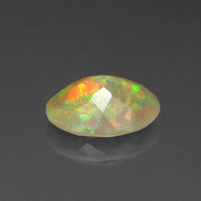 Opala multicolorido natural 0,82ct, transparente, transparente/translúcido
