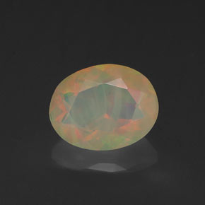 Opala multicolorido natural 0,88ct, transparente, transparente/translúcido