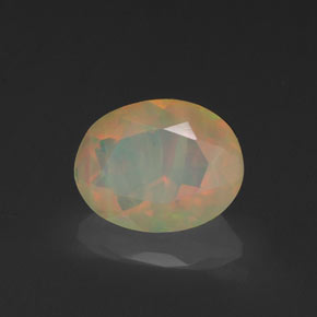 Opala multicolorido natural 0,88ct, transparente, transparente/translúcido