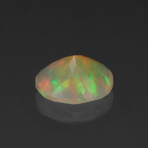 Opala multicolorido natural 0,88ct, transparente, transparente/translúcido