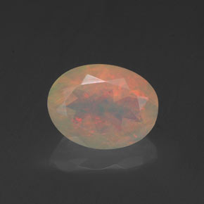 Opala multicolorido natural 0,89ct, transparente, transparente/translúcido
