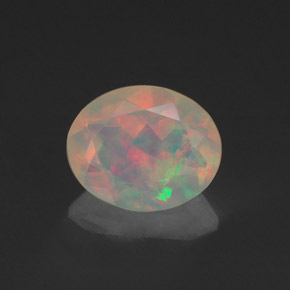 Opala multicolorido natural 0,83ct, transparente, transparente/translúcido