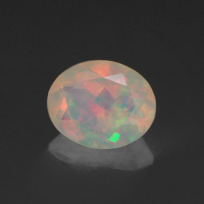 Opala multicolorido natural 0,83ct, transparente, transparente/translúcido