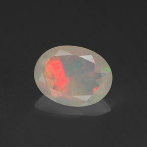 Opala multicolorido natural 0,64ct, corte oval, transparente