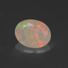 Opala multicolorido natural 0,76ct, transparente, transparente/translúcido