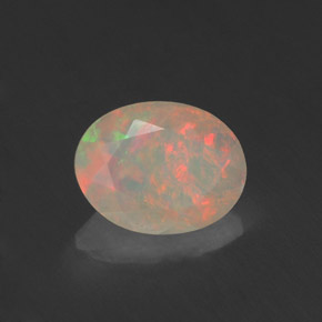 Opala multicolorido natural 0,76ct, transparente, transparente/translúcido