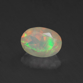 Opala multicolorido natural 0,67ct, transparente, transparente/translúcido