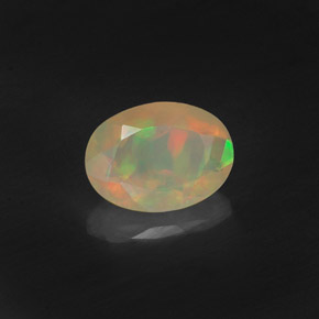 Opala multicolorido natural 0,50ct, transparente, transparente/translúcido