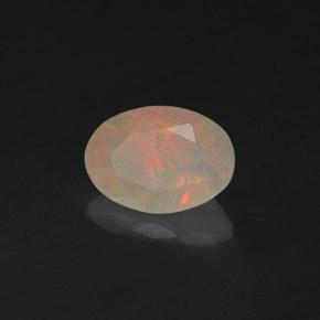 Opala multicolorido natural 0,49ct, transparente, transparente/translúcido