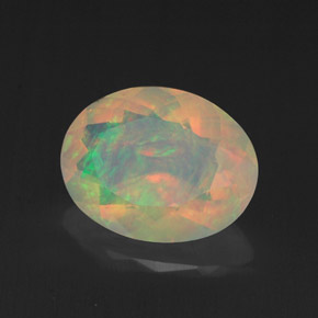 Opala multicolorido natural 1,71ct, corte oval, transparente