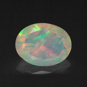 Opala multicolorido natural 1,75ct, corte oval, transparente