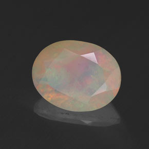 Opala multicolorido natural 1,13ct, transparente, transparente/translúcido