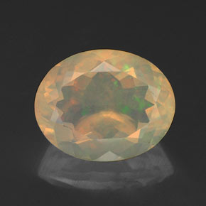 Opala multicolorido natural 1,79ct, corte oval, translúcido