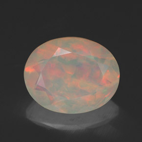 Opala multicolorido natural 1,46ct, transparente, transparente/translúcido
