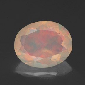 Opala multicolorido natural 1,54ct, corte oval, transparente