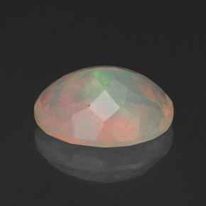 Opala multicolorido natural 1,54ct, corte oval, transparente