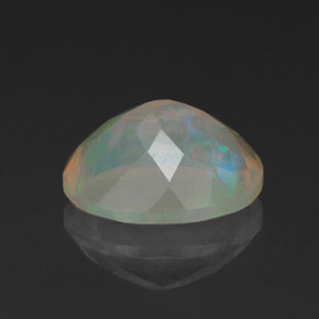 Opala multicolorido natural 1,34ct, corte oval, transparente