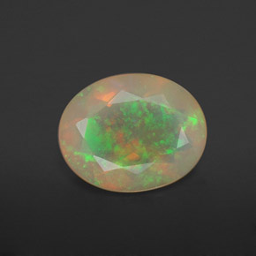 Opala multicolorido natural 1,37ct, transparente, transparente/translúcido