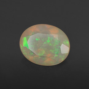 Opala multicolorido natural 1,37ct, transparente, transparente/translúcido