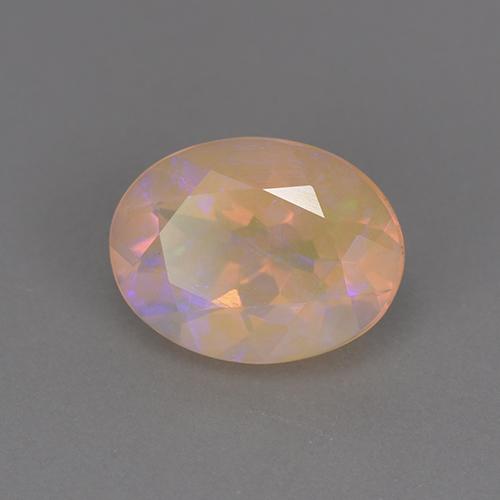 Opala multicolorido natural 1,18ct, corte oval, transparente