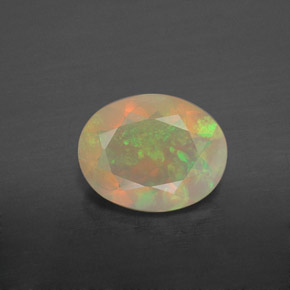 Opala multicolorido natural 1,10ct, transparente, transparente/translúcido