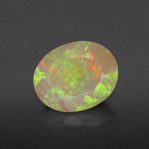 Opala multicolorido natural 1,70ct, transparente, transparente/translúcido